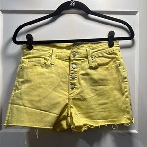 Universal Thread Yellow Jean Shorts Mid-Rise Cuffed